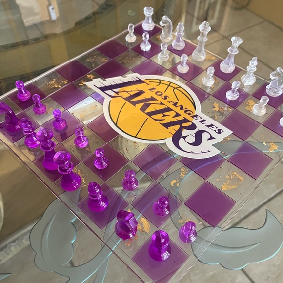 Custom Chess set chess  gift ideas  glass chess set sportslakers football